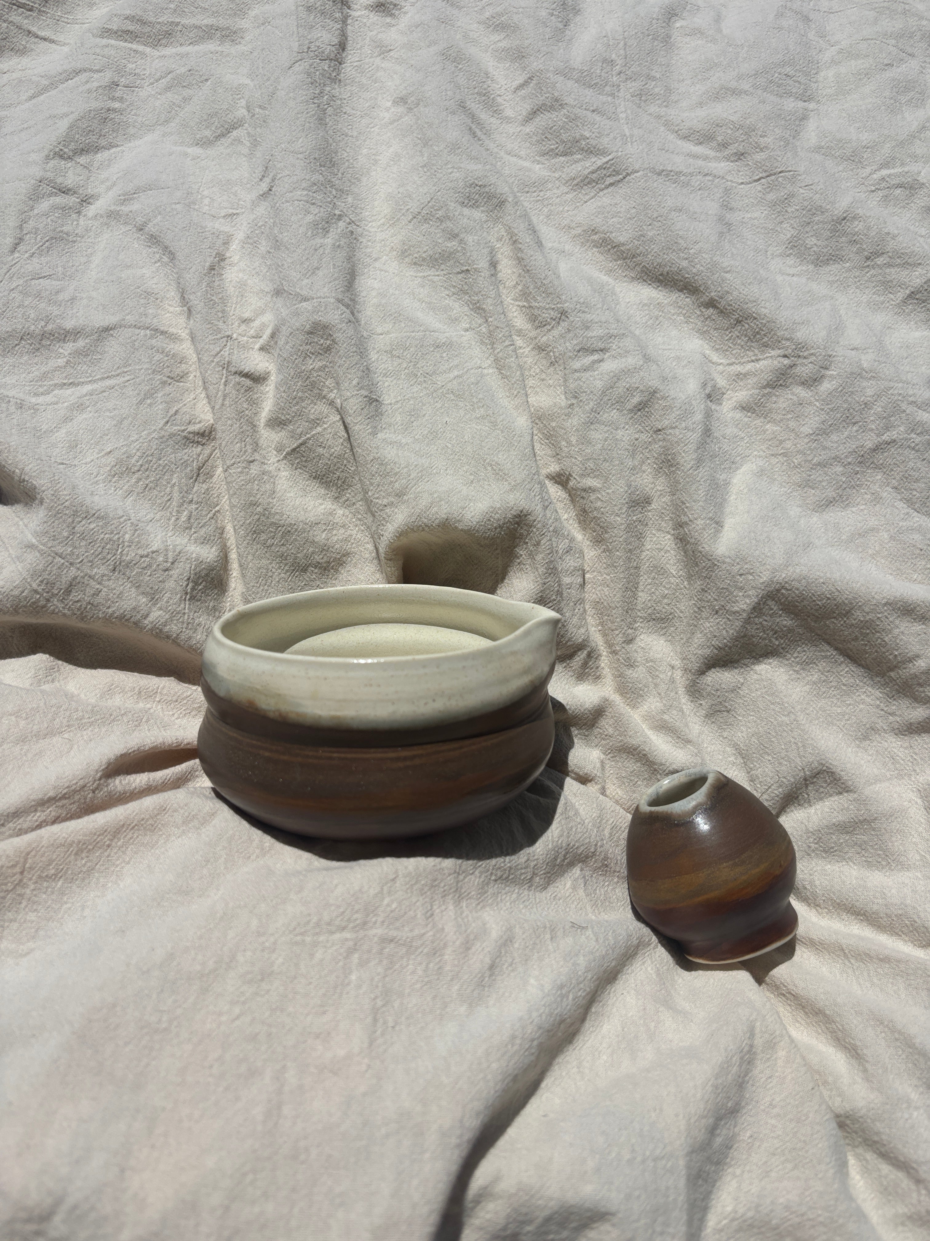 Milk & Oak Bubble-shaped Matcha Bowl Set