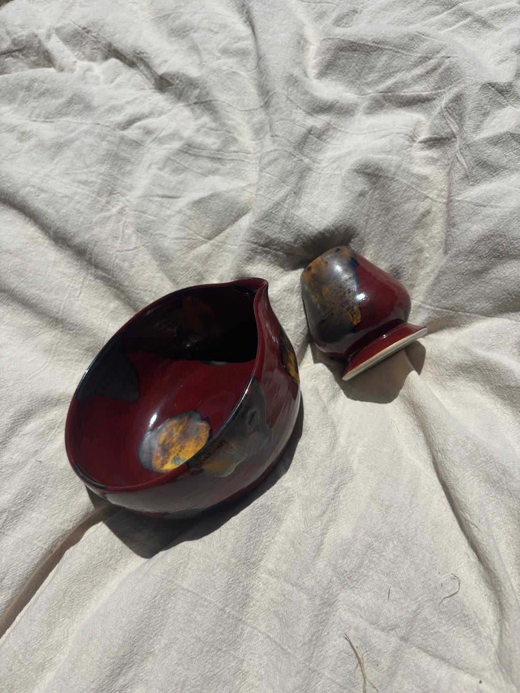 Dark Bloom Matcha Bowl Set