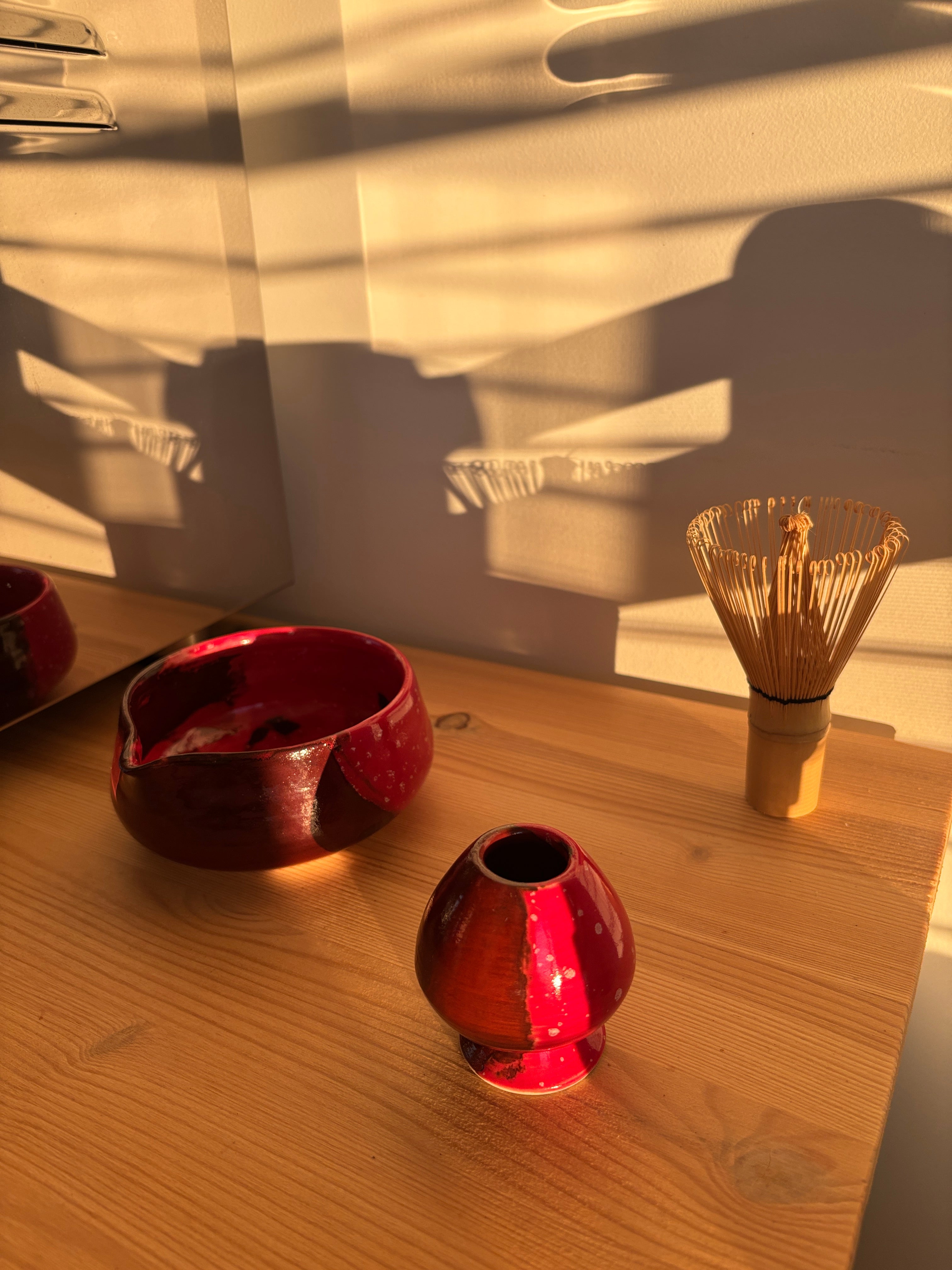 Smoked Cherry Matcha Bowl Set