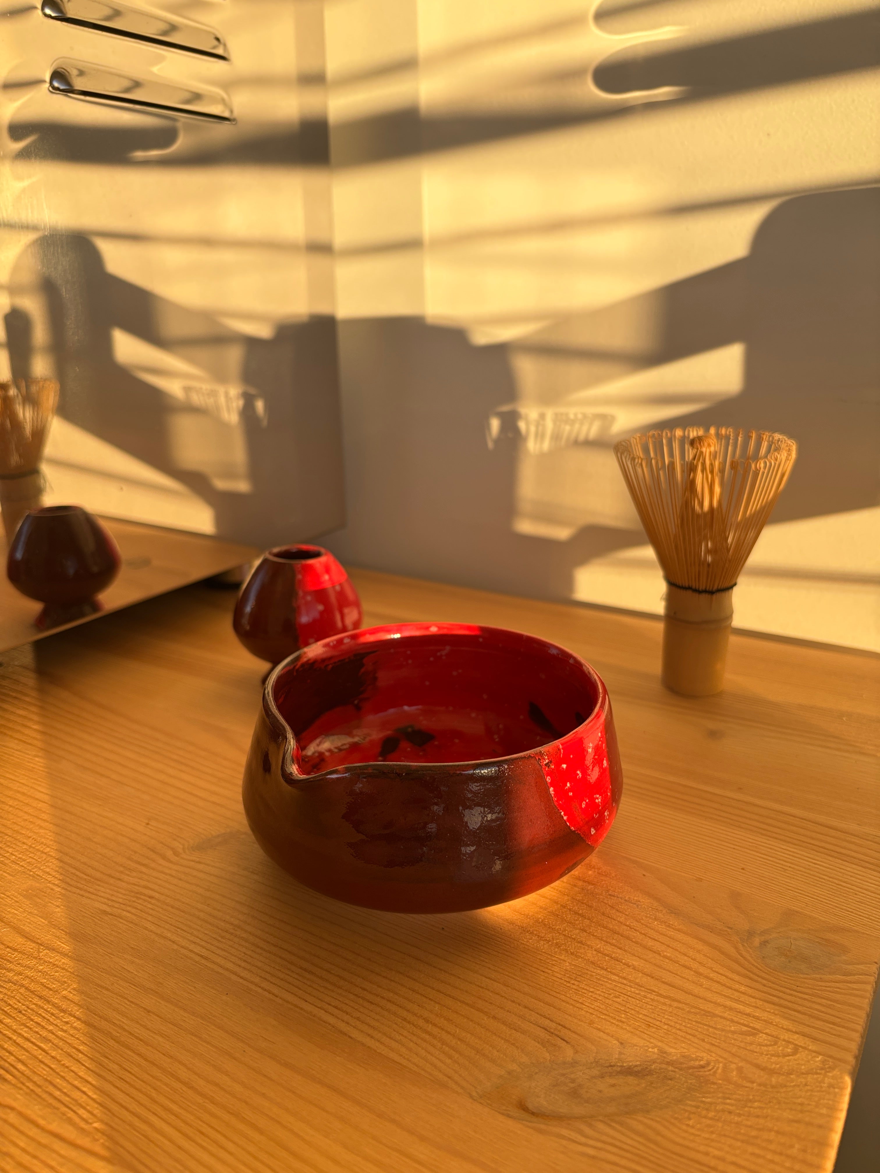 Smoked Cherry Matcha Bowl Set