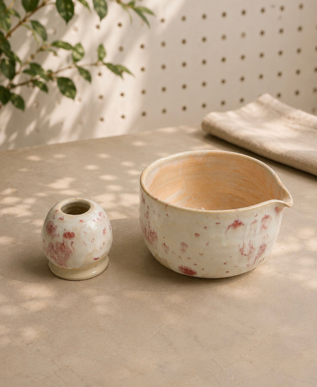 Strawberry Smudge Matcha Bowl Set